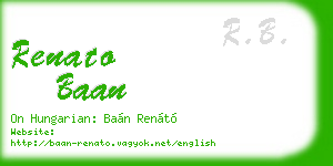 renato baan business card